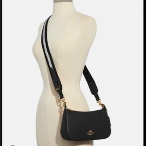 Coach Jes Baguette Crossbody Pebble Leather Handbag